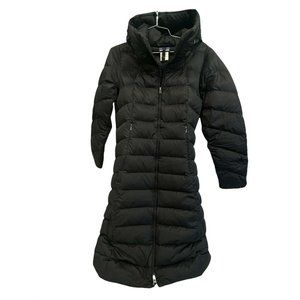 Patagonia  goose down long coat stand collar women size XS Black